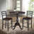 Classic Black 36-Inch Round Pedestal Bar Table with Space-Saving Design-1426585450