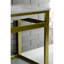 Lavabo console en laiton Kingston avec console en acier et tablette en verre Quadras Kingston-55319621
