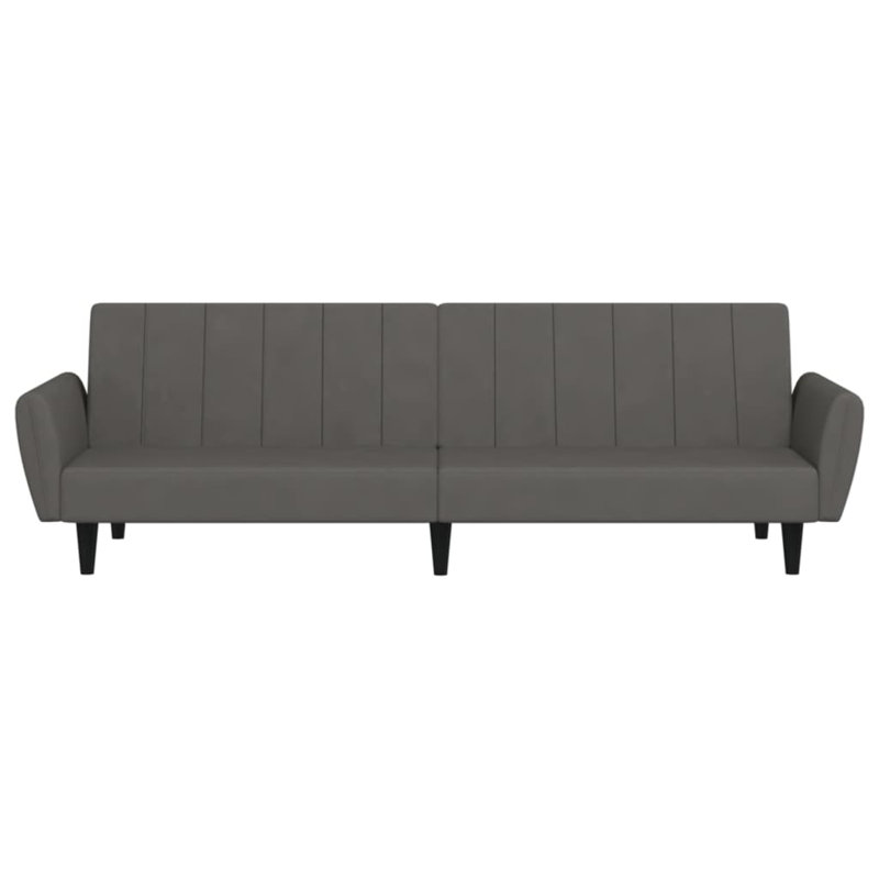 86.6'' Velvet Sofa, Dark Gray Velvet