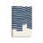 Navy and Cream Abstract Lines Wrapped Canvas-676405225