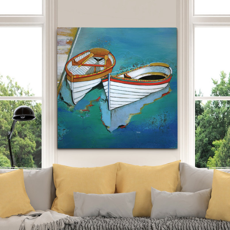 « plage reflection », peinture, H 16 po x l 16 po x P 1,5 po, Toile tendue