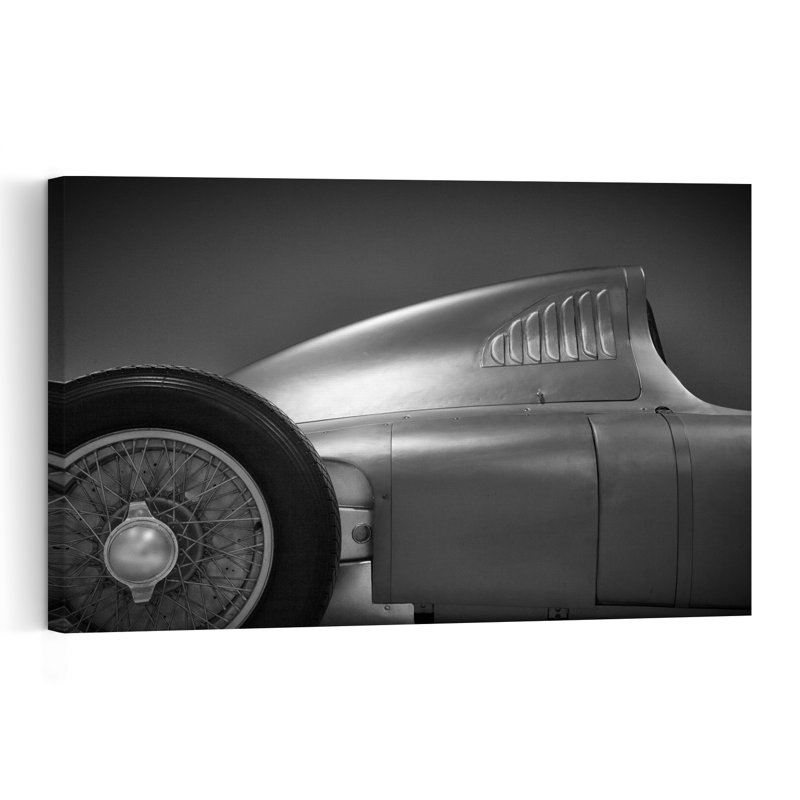 Affiche murale élégante et vintage représentant un cheval de course classique., H 16 po x l 24 po