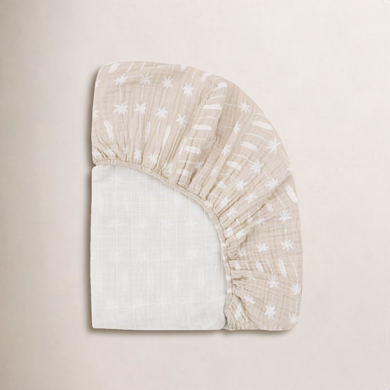 Beach Bum Muslin Crib Sheet