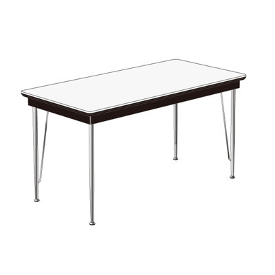 Nordic Vintage Rectangular Dining Table Metal Base Dining Table