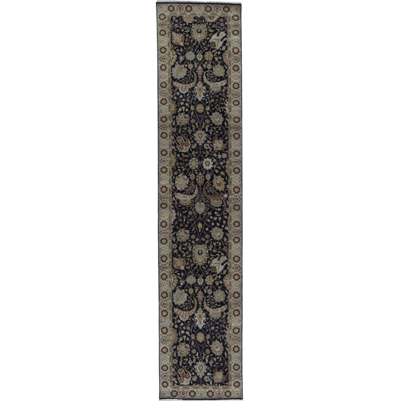 Wool Floral Area Rug, Runner 2'11" x 13'9"