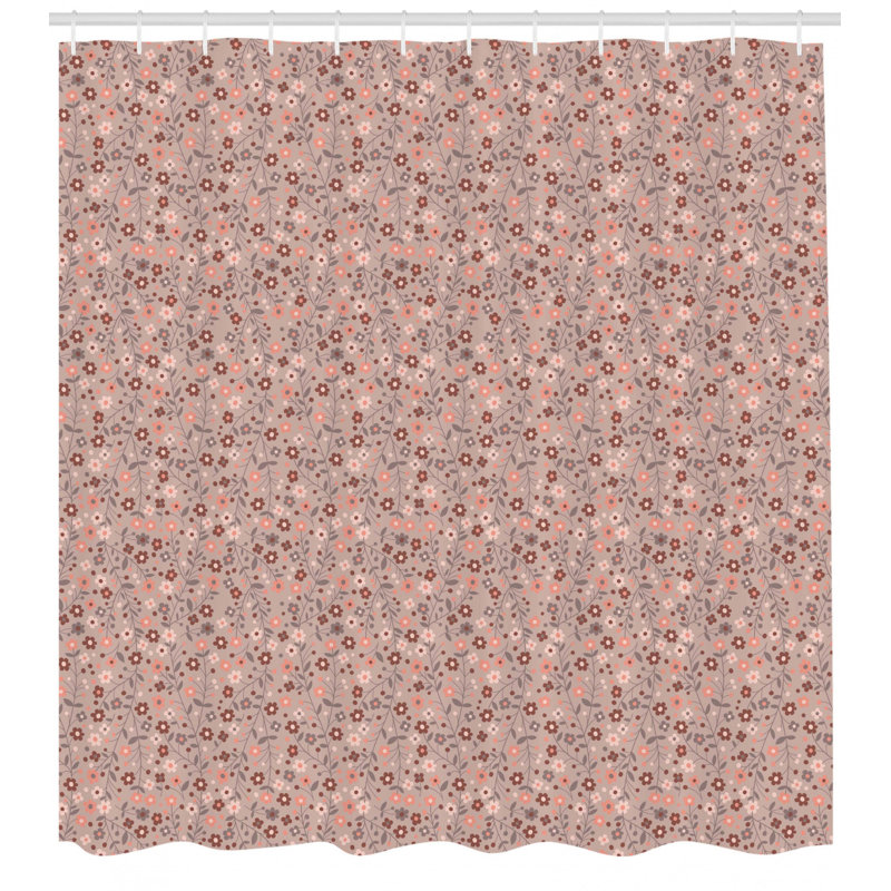 Ensemble de rideau de douche + crochets, H 70 po x l 69 po