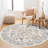 Medallion Non Slip Washable Rug(Beige)-535159261