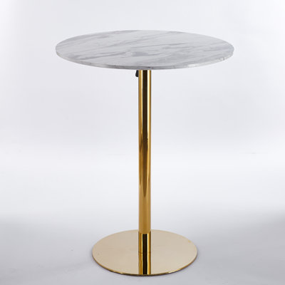 Table de bar ronde ronde et blanche 31,5 po Tulip pour 2 à 4 personnes