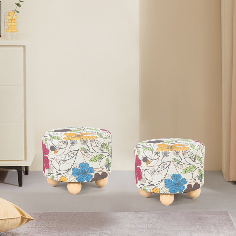 Ensemble de repose-pieds Demorian, Lin multicolore