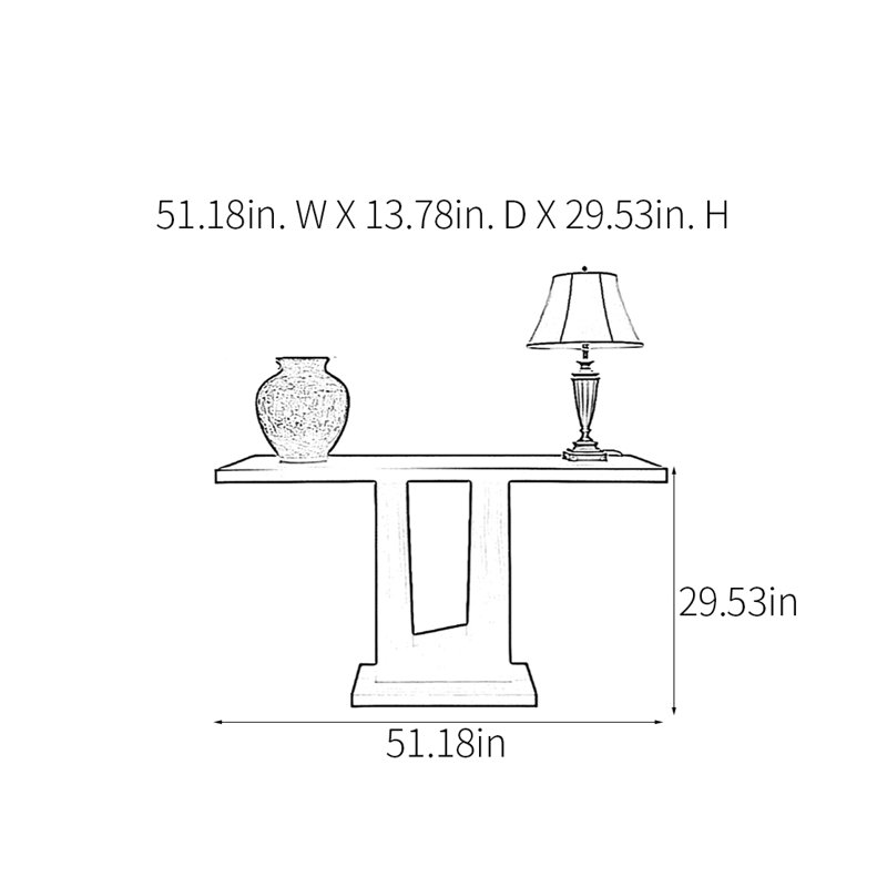 Console Modern Minimalist Art, 29,53 po H x 51,18 po L x 13,78 po P