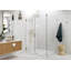 Illume 57 in. x 44.5 in. x 78 in. 90-degree Fully Frameless Wall Hinged Glass Shower Enclosure-122551380