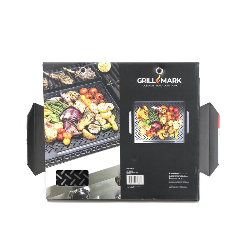 Grill Mark Gray Steel Non-Stick Grill Topper 16 in. x 12 in.