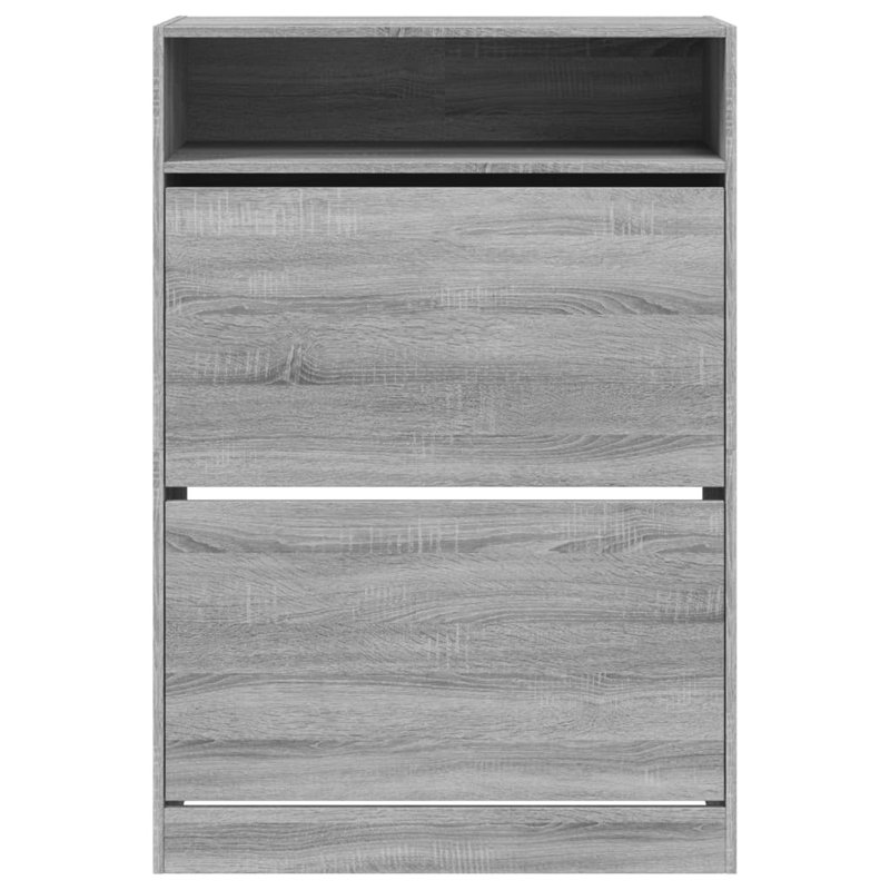 12 Pair Shoe Storage Cabinet, Grey Sonoma