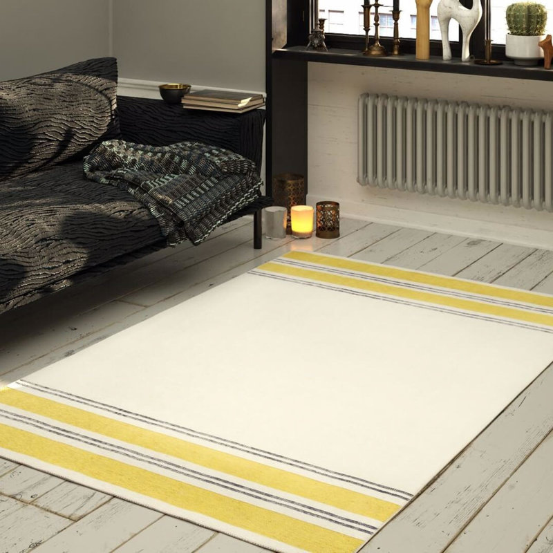 Tapis de couloir élégant (2,5 x 7,5 pi), 100% polyester, 1,1 lb / pi² | Poils de 4 mm de hauteur, dessous en polyester recyclé | Lavable à la machine, écologique | Parfait pour les entrées, les salons et les couloirs