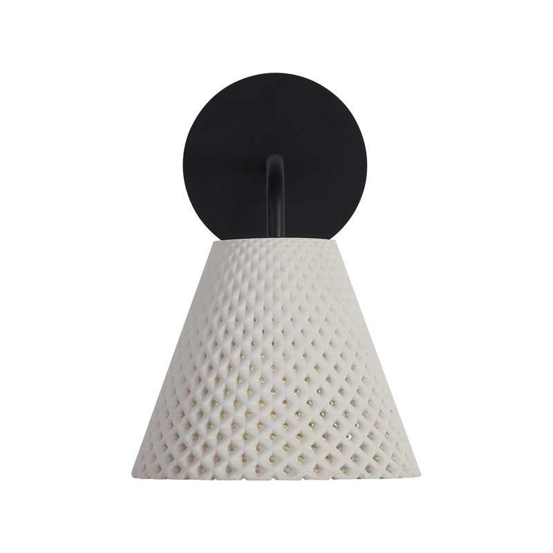 Clarus-LED 8" Wall Sconce - Outdoor Cement, White Sandstone