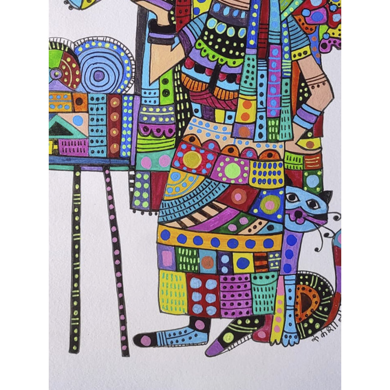 Cinéma | Acrylique et encre sur papier | Par Rukshana Tabassum