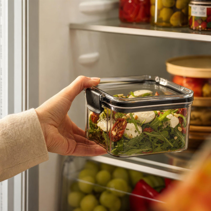 Argon Tableware 460ml Food Storage Containers - Set of 3, Black