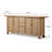 77“ Long Three Drawers Sideboard Weathered Natural
