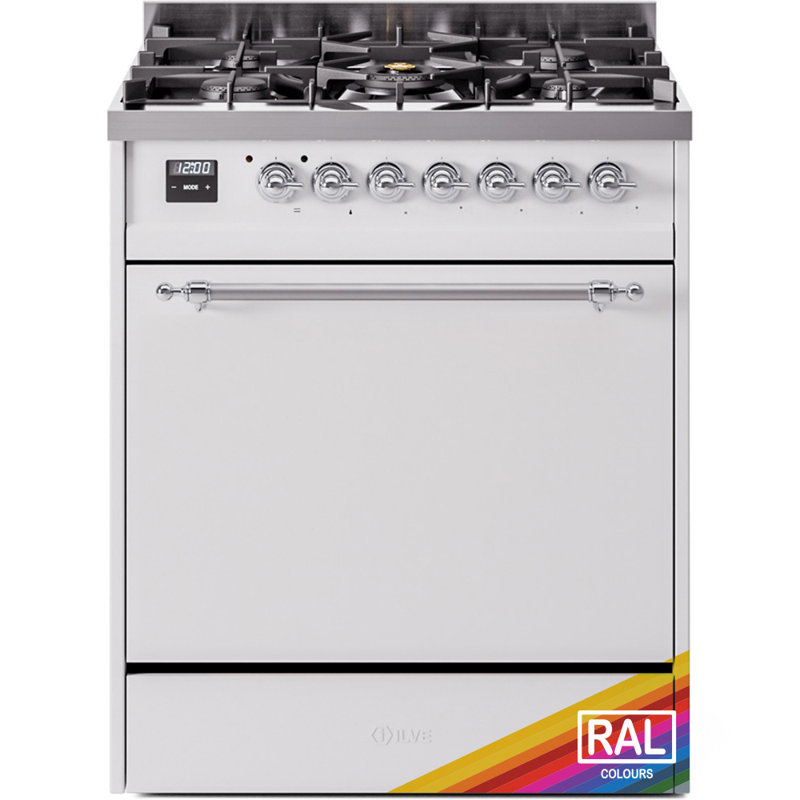 Cuisinière à double carburant 30 po ILVE Nostalgie II, Propane liquide, RAL / chrome