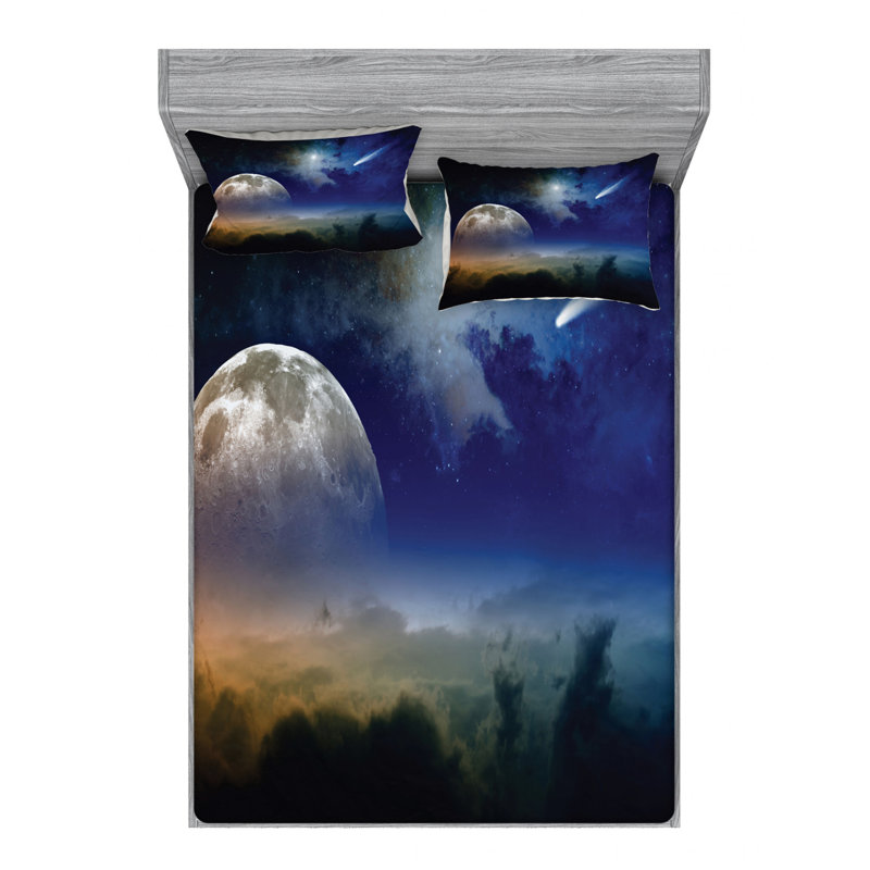 Microfiber Sheet Set, Queen Sheet Set with Fitted Sheet