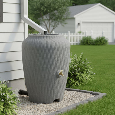 Baril de pluie en osier, 50 gallons