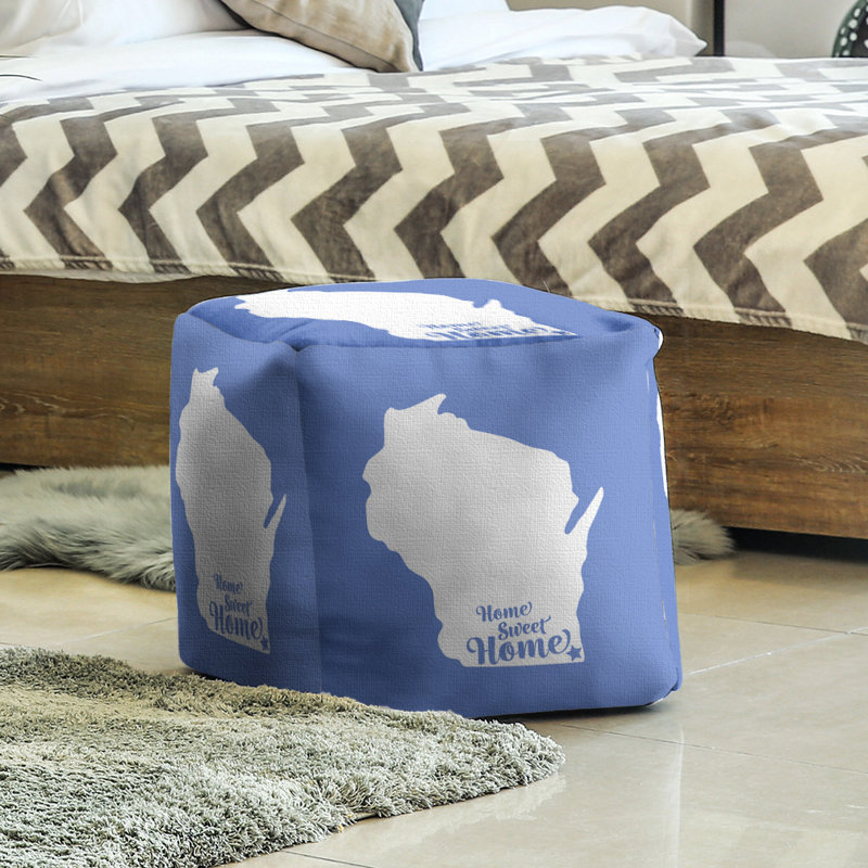 Repose-pieds à cubes kenosha the home, Bleu