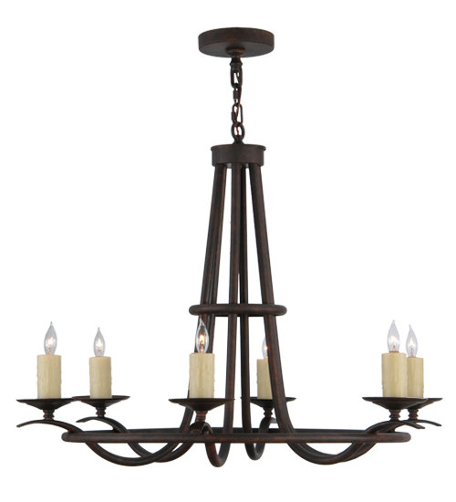 Octavia 6 - Light Chandelier, Cajun Spice, No Shade