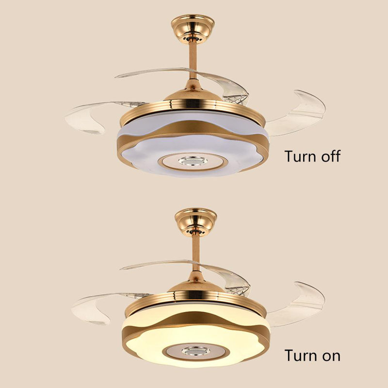 Ventilateur de plafond 36 "avec lumières DEL à intensité variable et lecteur de musique Ediany