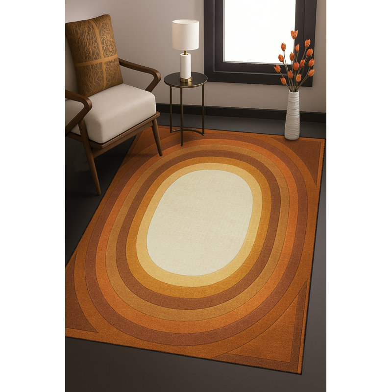 Tapis bleu tissé lavable rétro Mosso, 3'3" x 9'10"