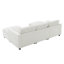 Canapé modulaire de 84,5 po avec poches de rangement, ensemble de canapé en chenille en U à 5 places avec coussins et repose-pieds mobile-130920967