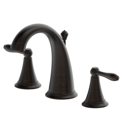 Nita Contour Two-Handle 6" to 10" Widespread Lavatory Bathroom Faucet with Drain Assembly - Oil Rubbed Bronze