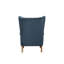 Chaise d'appoint Adonis, velours bleu azur-1626687504
