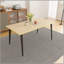 Table de salle à manger moderne de 63 pouces, plateau de table en bois et pieds en fer résistant à la rouille, table de cuisine rectangulaire pour 6 à 8 personnes, design industriel rustique pour la salle à manger, patio (table seulement)
