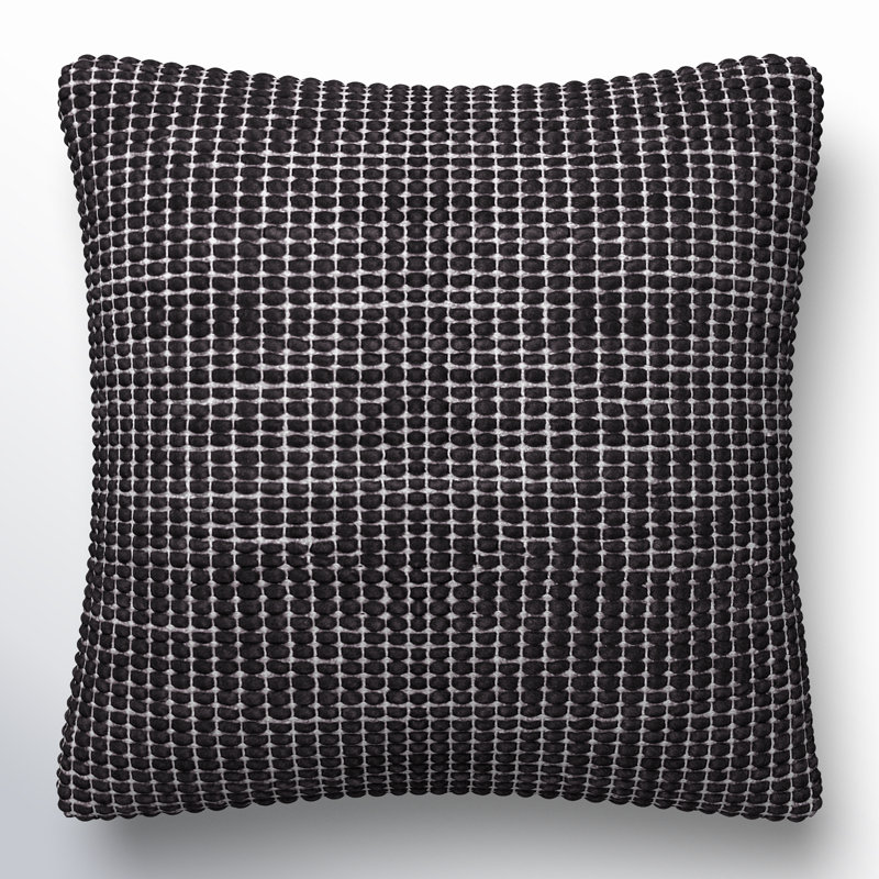 Coussin Waverly, Noir, Housse de coussin seulement - sans coussin, 22 po x 22 po