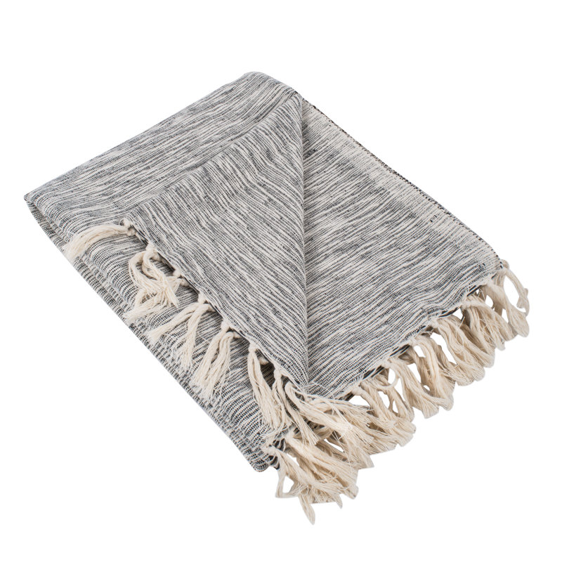 Hand Woven Throw Blanket, Black