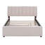 Lit plateforme tapissier avec lit gigogne double Teddy-307742468