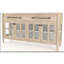 Buffet Power Raedy avec portes d'armoire en verre