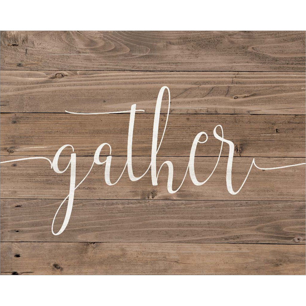 Red Barrel Studio® Rustic Gather Script By Jo Moulton, Canvas Wall Art ...