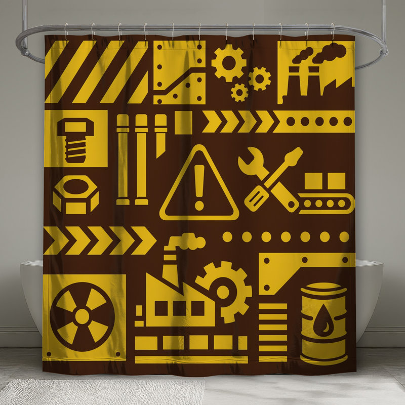 Rideaux de douche Industrial, L 70 po x H 84 po