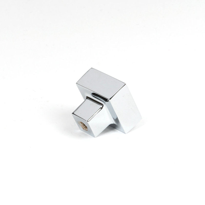 Square Knob, 2.5 cm, Polished Chrome