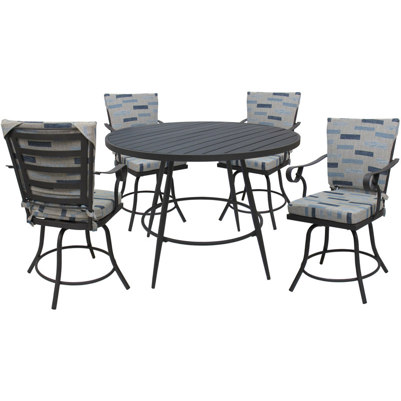 Ensemble repas extérieur pour 5 personnes Eleecia, Gris