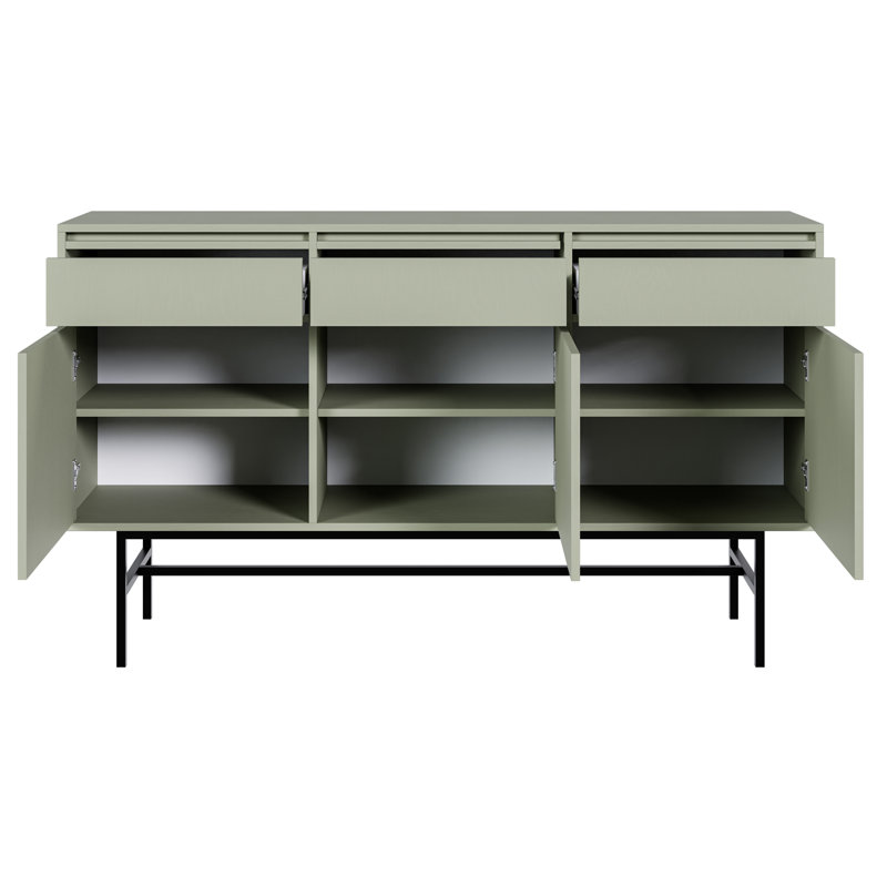 Bannie 154cm W 3 - Drawer Chest of Drawers, Sage