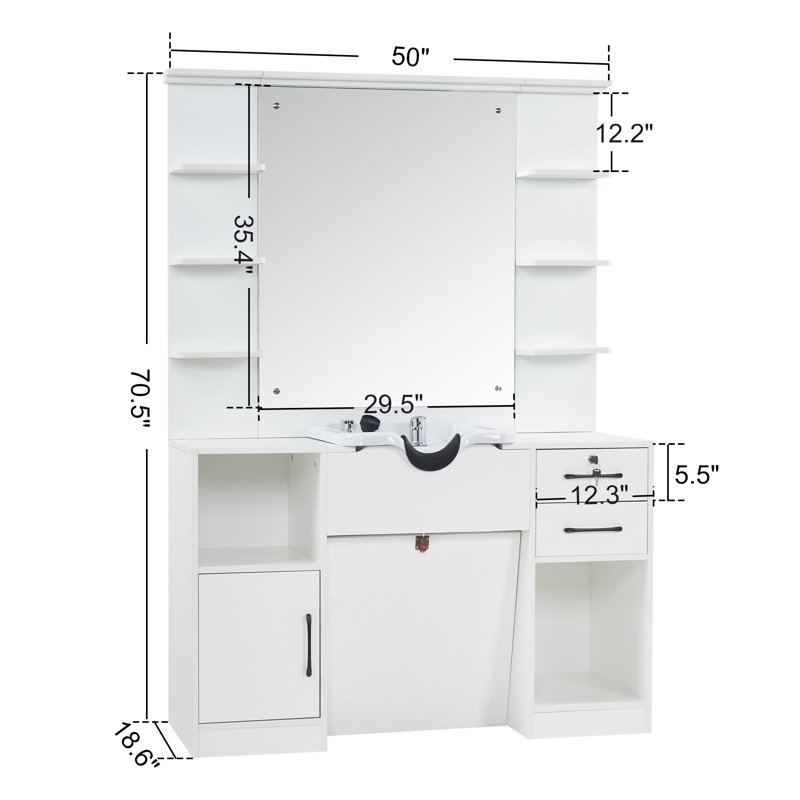 Ready to Assemble 47.2 in. W x 70.5 in. H x 17 in. D Kitchen Storage Utility Cabinet in White (2-Piece)