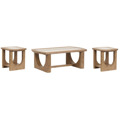 Rectangular Cocktail Table With 2 End Table