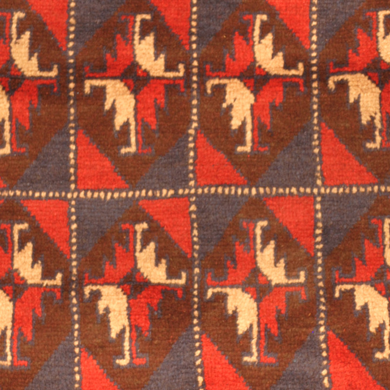 Tapis rouge / brun Hartstein