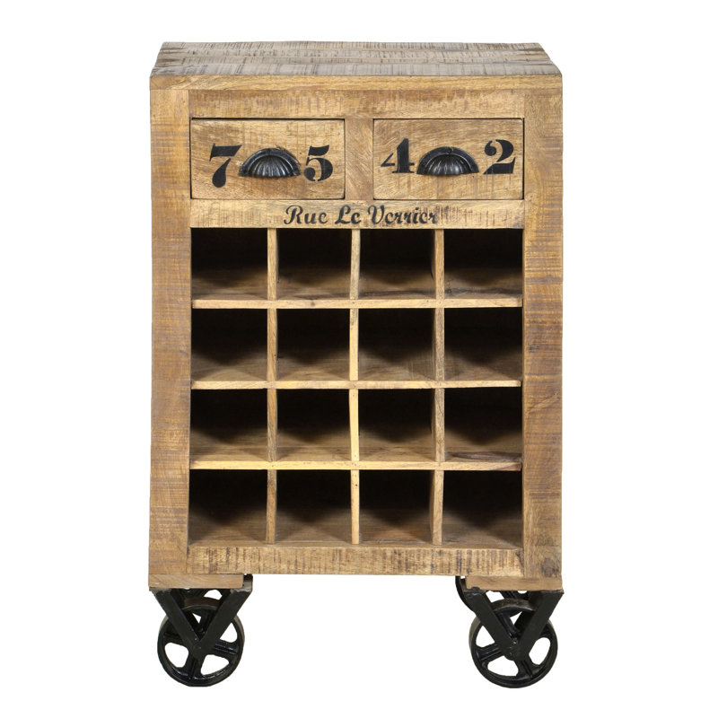 Kym Floor Wine Bottle Rack in Antique