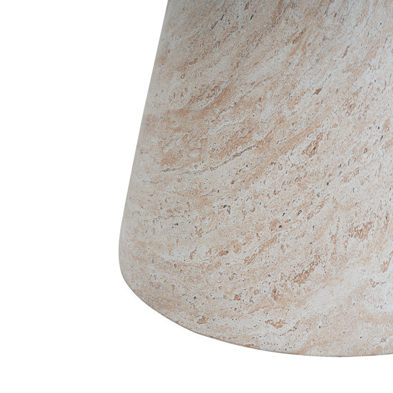 Table de bout d'extérieur 17,75 pouces Modern Travertine