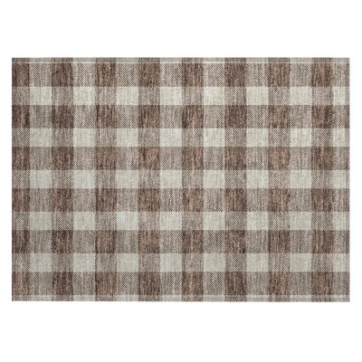 Colzie Flatweave Gingham Indoor / Outdoor Rug