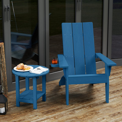 Chaise Adirondack en plastique avec table