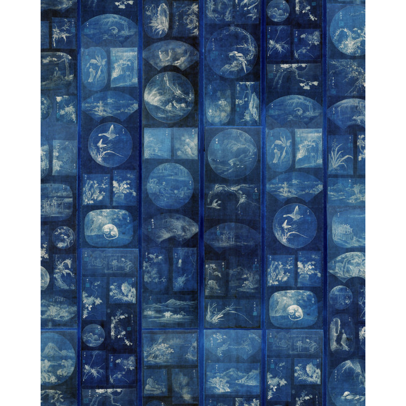 Indigo Addiction Toile Wallpaper Roll